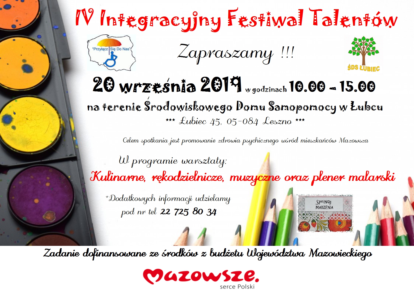 plakat IV integracyjny festiwal talentów